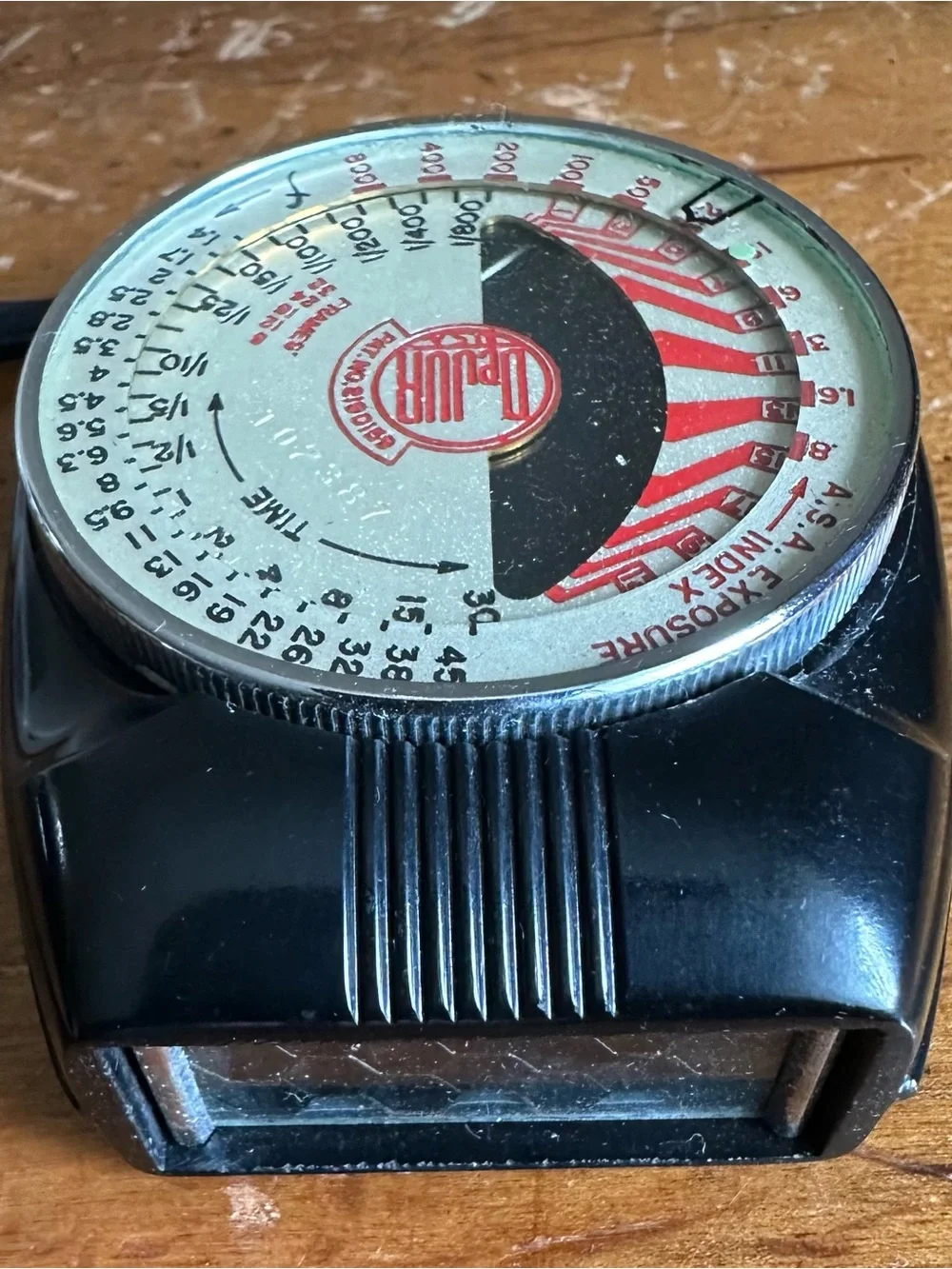 Vintage DeJUR Model 50 ASA Exposure Light Meter w/Leather Case USA Made